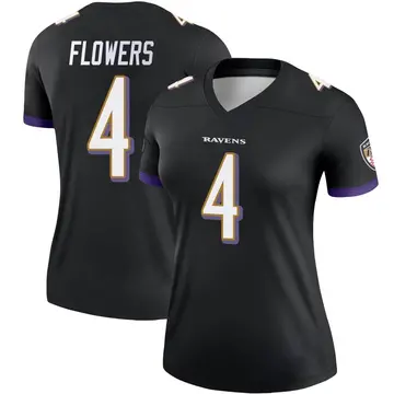 Black Women's Zay Flowers Baltimore Ravens Legend Jersey