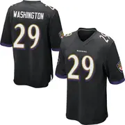 Black Youth Ar'Darius Washington Baltimore Ravens Game Jersey
