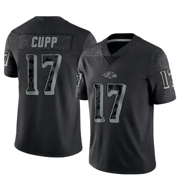 Black Youth Baylor Cupp Baltimore Ravens Limited Reflective Jersey