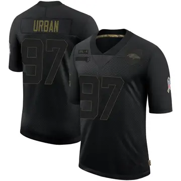 Black Youth Brent Urban Baltimore Ravens Limited 2020 Salute To Service Jersey