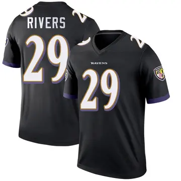 Black Youth Chandler Rivers Baltimore Ravens Legend Jersey