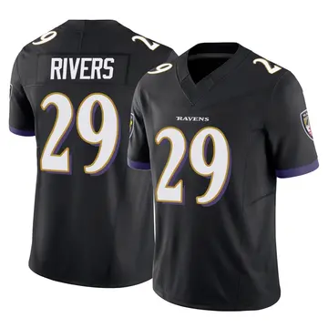 Black Youth Chandler Rivers Baltimore Ravens Limited Vapor F.U.S.E. Jersey
