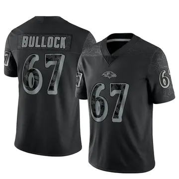 Black Youth Corey Bullock Baltimore Ravens Limited Reflective Jersey