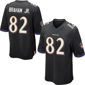 Black Youth Cortez Braham Jr. Baltimore Ravens Game Jersey