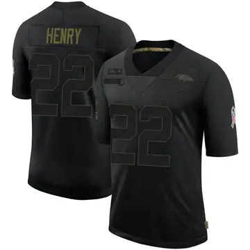 Black Youth Derrick Henry Baltimore Ravens Limited 2020 Salute To Service Jersey