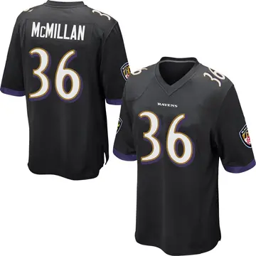 Black Youth Dontae McMillan Baltimore Ravens Game Jersey