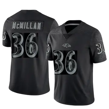 Black Youth Dontae McMillan Baltimore Ravens Limited Reflective Jersey