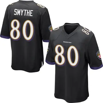 Black Youth Durham Smythe Baltimore Ravens Game Jersey