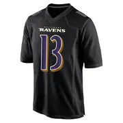 Black Youth Elijah Sarratt Baltimore Ravens Game Carbon Fashion Jersey