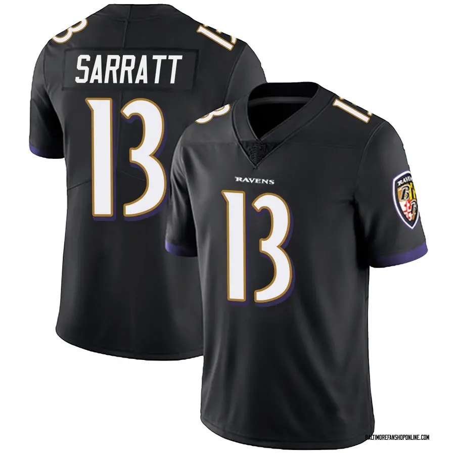 Black Youth Elijah Sarratt Baltimore Ravens Limited Alternate Vapor Untouchable Jersey