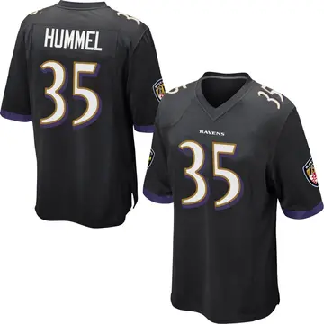 Black Youth Jacob Hummel Baltimore Ravens Game Jersey
