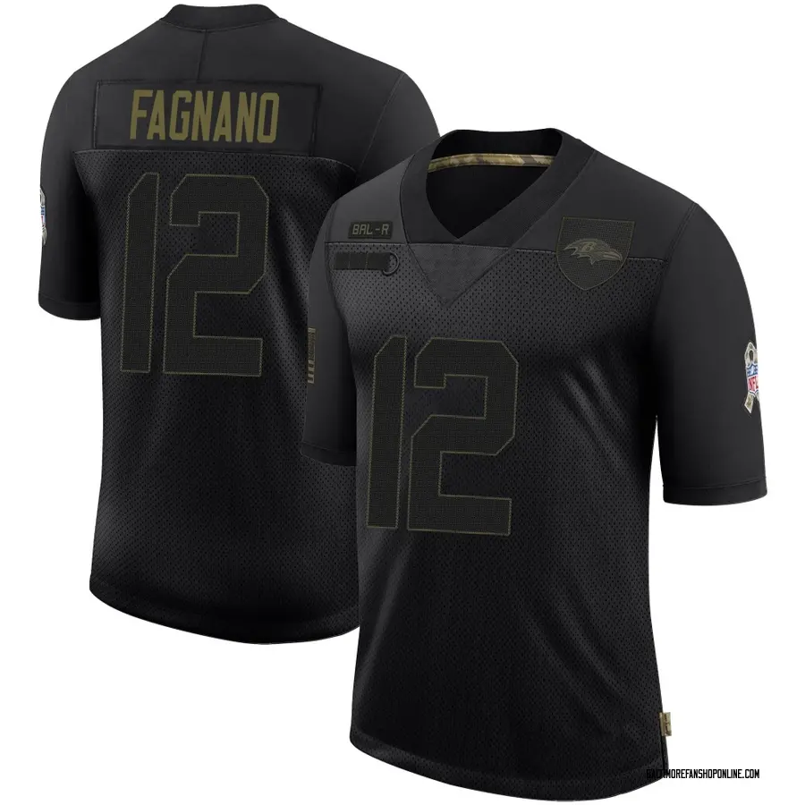 Black Youth Joe Fagnano Baltimore Ravens Limited 2020 Salute To Service Jersey