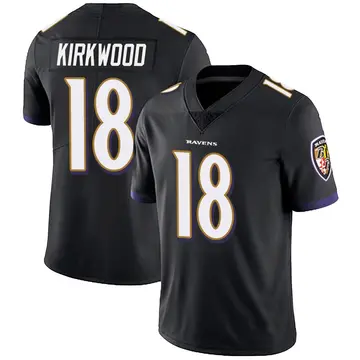 Black Youth Keith Kirkwood Baltimore Ravens Limited Alternate Vapor Untouchable Jersey