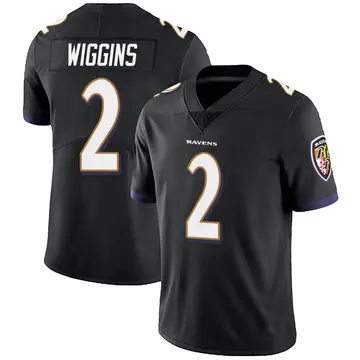Black Youth Nate Wiggins Baltimore Ravens Limited Alternate Vapor Untouchable Jersey