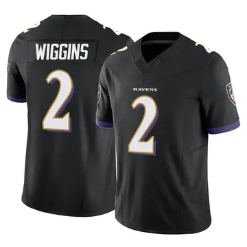 Black Youth Nate Wiggins Baltimore Ravens Limited Vapor F.U.S.E. Jersey