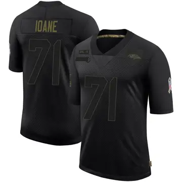 Black Youth Olaivavega Ioane Baltimore Ravens Limited 2020 Salute To Service Jersey