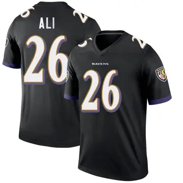 Black Youth Rasheen Ali Baltimore Ravens Legend Jersey
