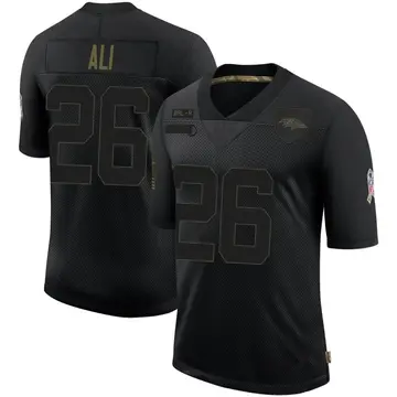 Black Youth Rasheen Ali Baltimore Ravens Limited 2020 Salute To Service Jersey