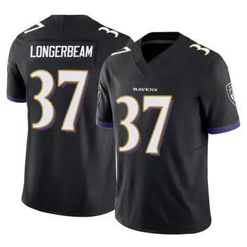 Black Youth Robert Longerbeam Baltimore Ravens Limited Vapor F.U.S.E. Jersey
