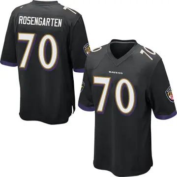 Black Youth Roger Rosengarten Baltimore Ravens Game Jersey