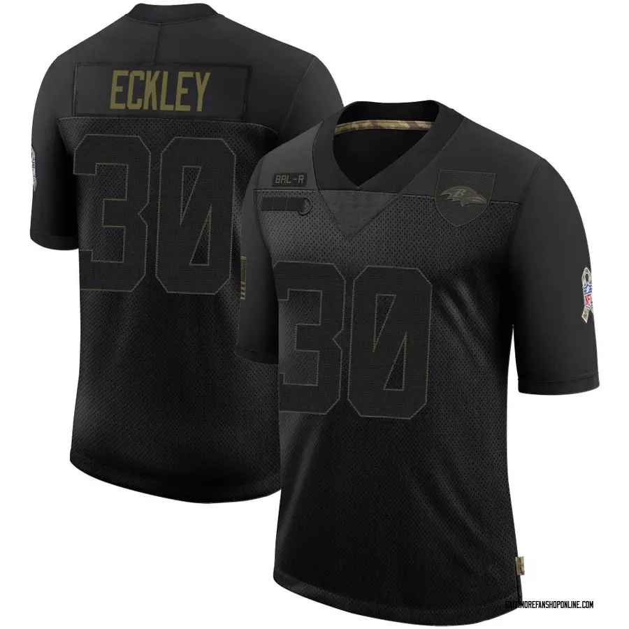 Black Youth Ryan Eckley Baltimore Ravens Limited 2020 Salute To Service Jersey