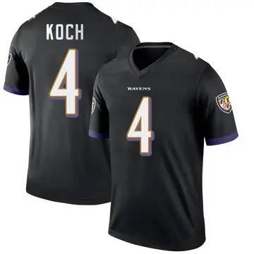 Black Youth Sam Koch Baltimore Ravens Legend Jersey