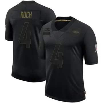 Black Youth Sam Koch Baltimore Ravens Limited 2020 Salute To Service Jersey