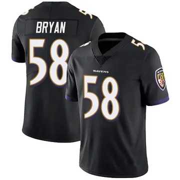 Black Youth Taven Bryan Baltimore Ravens Limited Alternate Vapor Untouchable Jersey