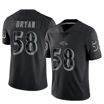 Black Youth Taven Bryan Baltimore Ravens Limited Reflective Jersey