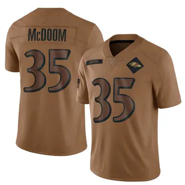 Brown Youth Matthew McDoom Baltimore Ravens Limited 2023 Salute To Service Jersey