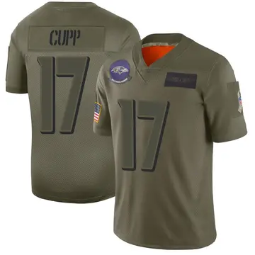 Camo Men's Baylor Cupp Baltimore Ravens Limited 2019 Salute to Service Jersey