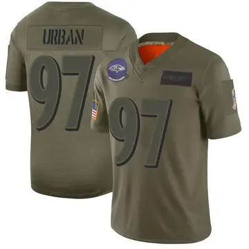 Camo Men's Brent Urban Baltimore Ravens Limited 2019 Salute to Service Jersey
