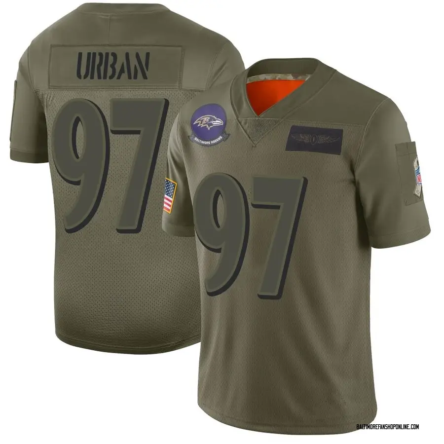 Camo Men's Brent Urban Baltimore Ravens Limited 2019 Salute to Service Jersey