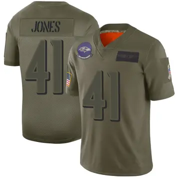 Camo Men's Dre'Mont Jones Baltimore Ravens Limited 2019 Salute to Service Jersey