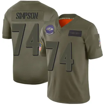 Camo Men's John Simpson Baltimore Ravens Limited 2019 Salute to Service Jersey