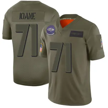 Camo Men's Olaivavega Ioane Baltimore Ravens Limited 2019 Salute to Service Jersey