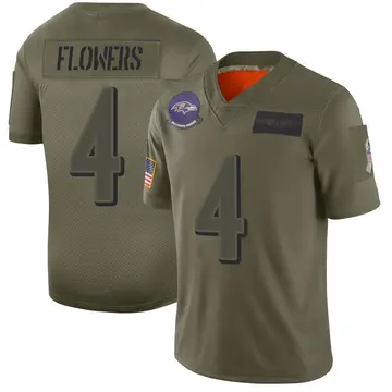 Camo Men's Zay Flowers Baltimore Ravens Limited 2019 Salute to Service Jersey