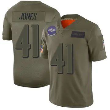 Camo Youth Dre'Mont Jones Baltimore Ravens Limited 2019 Salute to Service Jersey