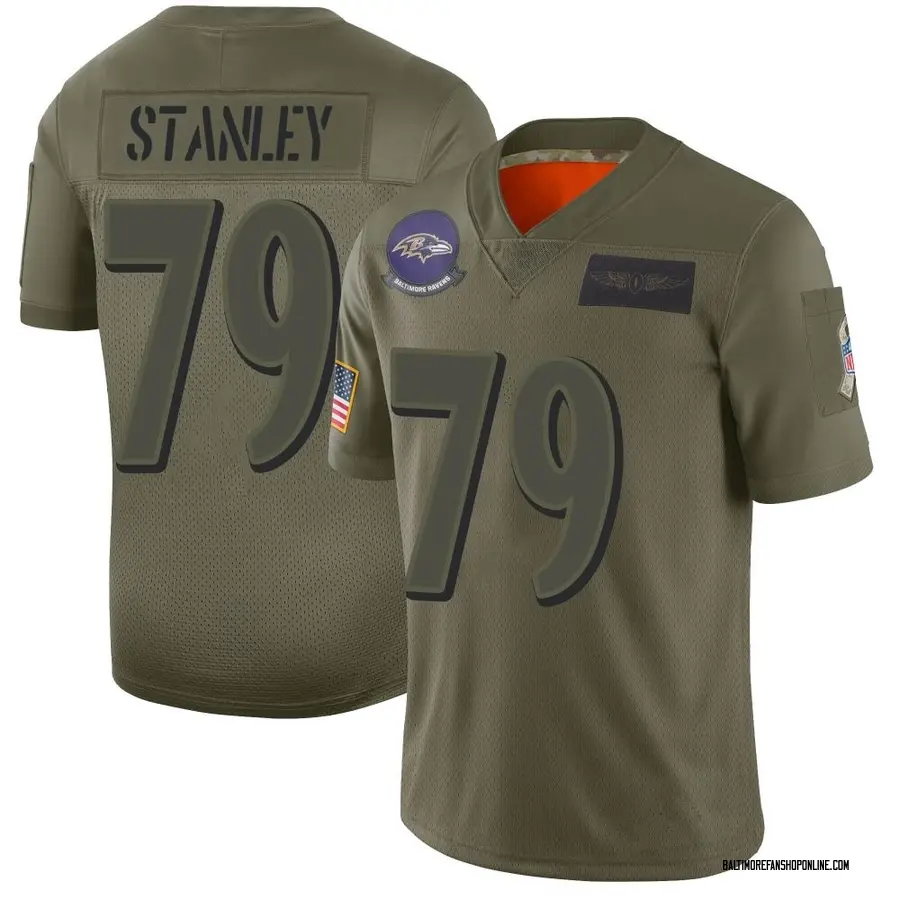 Camo Youth Ronnie Stanley Baltimore Ravens Limited 2019 Salute to Service Jersey