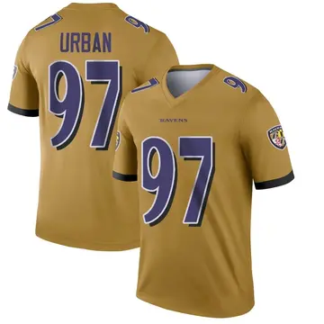 Gold Men's Brent Urban Baltimore Ravens Legend Inverted Jersey
