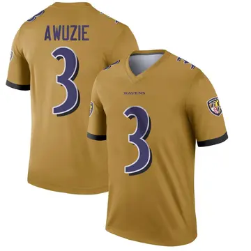 Gold Men's Chidobe Awuzie Baltimore Ravens Legend Inverted Jersey