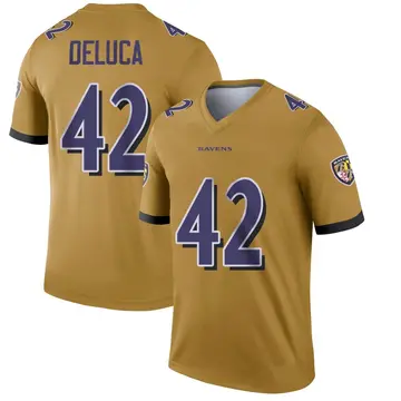 Gold Men's Dominic DeLuca Baltimore Ravens Legend Inverted Jersey