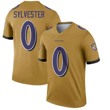 Gold Men's Trevonte Sylvester Baltimore Ravens Legend Inverted Jersey