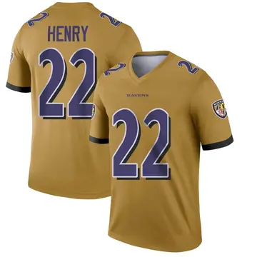 Gold Youth Derrick Henry Baltimore Ravens Legend Inverted Jersey