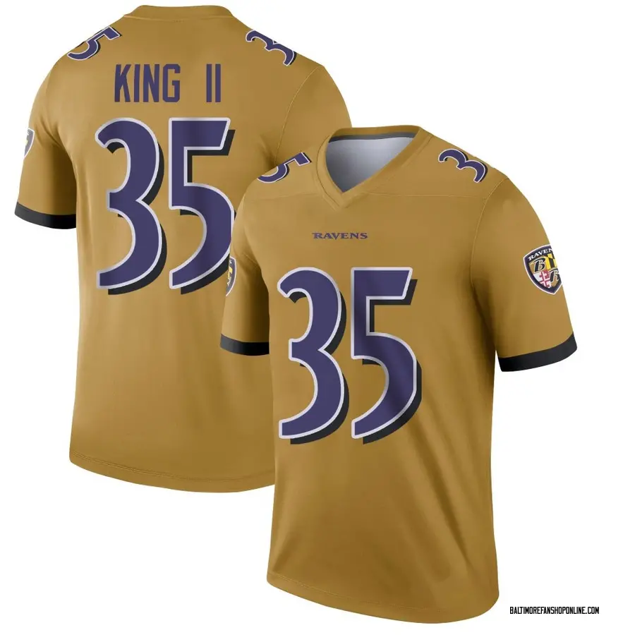Gold Youth Desmond King II Baltimore Ravens Legend Inverted Jersey