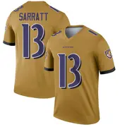 Gold Youth Elijah Sarratt Baltimore Ravens Legend Inverted Jersey