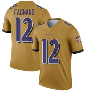 Gold Youth Joe Fagnano Baltimore Ravens Legend Inverted Jersey