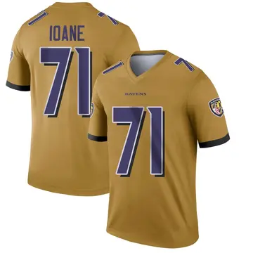 Gold Youth Olaivavega Ioane Baltimore Ravens Legend Inverted Jersey