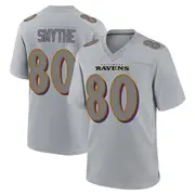 Gray Men's Durham Smythe Baltimore Ravens Game Atmosphere Fashion Jersey