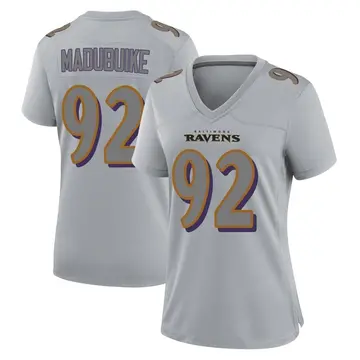 Gray Women's Nnamdi Madubuike Baltimore Ravens Game Atmosphere Fashion Jersey